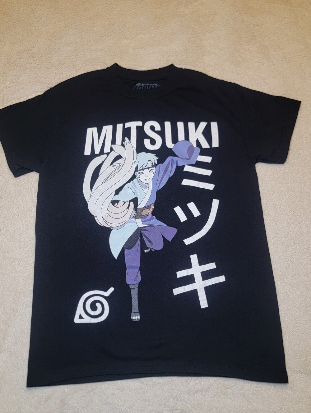 Boruto Naruto Next Generations Mitsuki Black Graphic Tee Shirt - Men's Size S